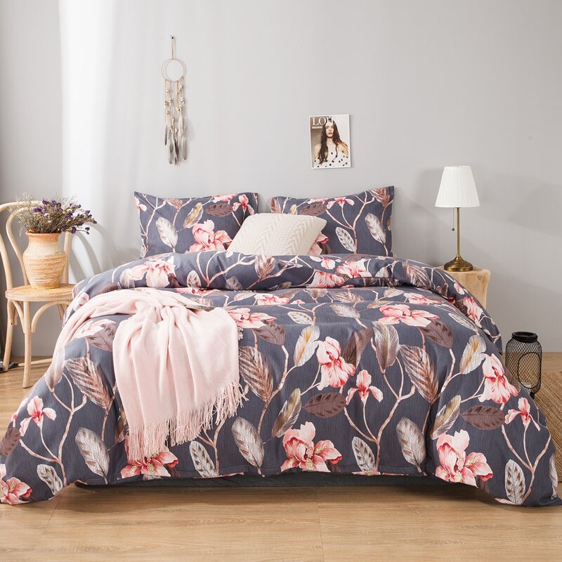 

Floral Print Sheet Set Without Filler, Multicolor