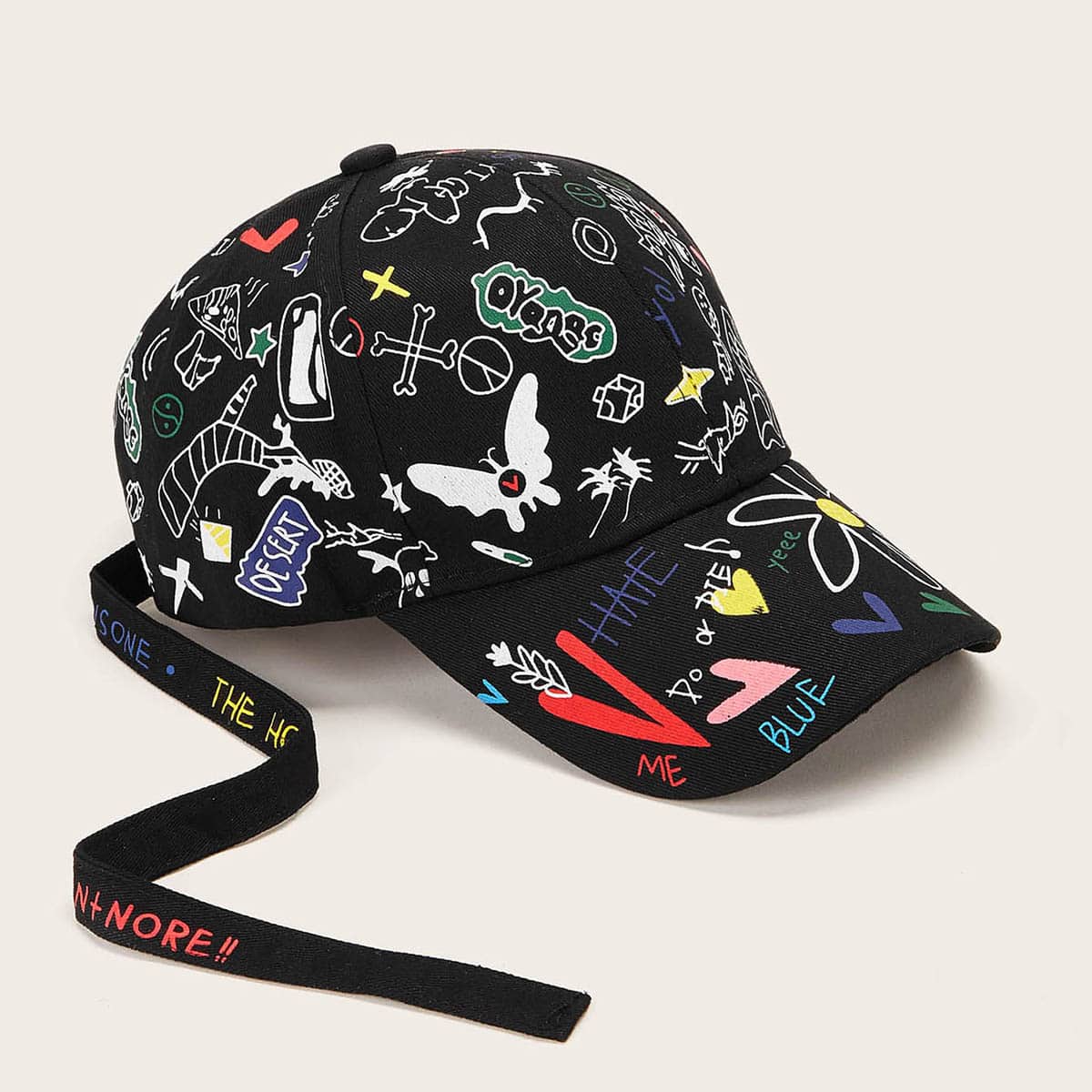 

Mix Pattern Baseball Cap, Multicolor