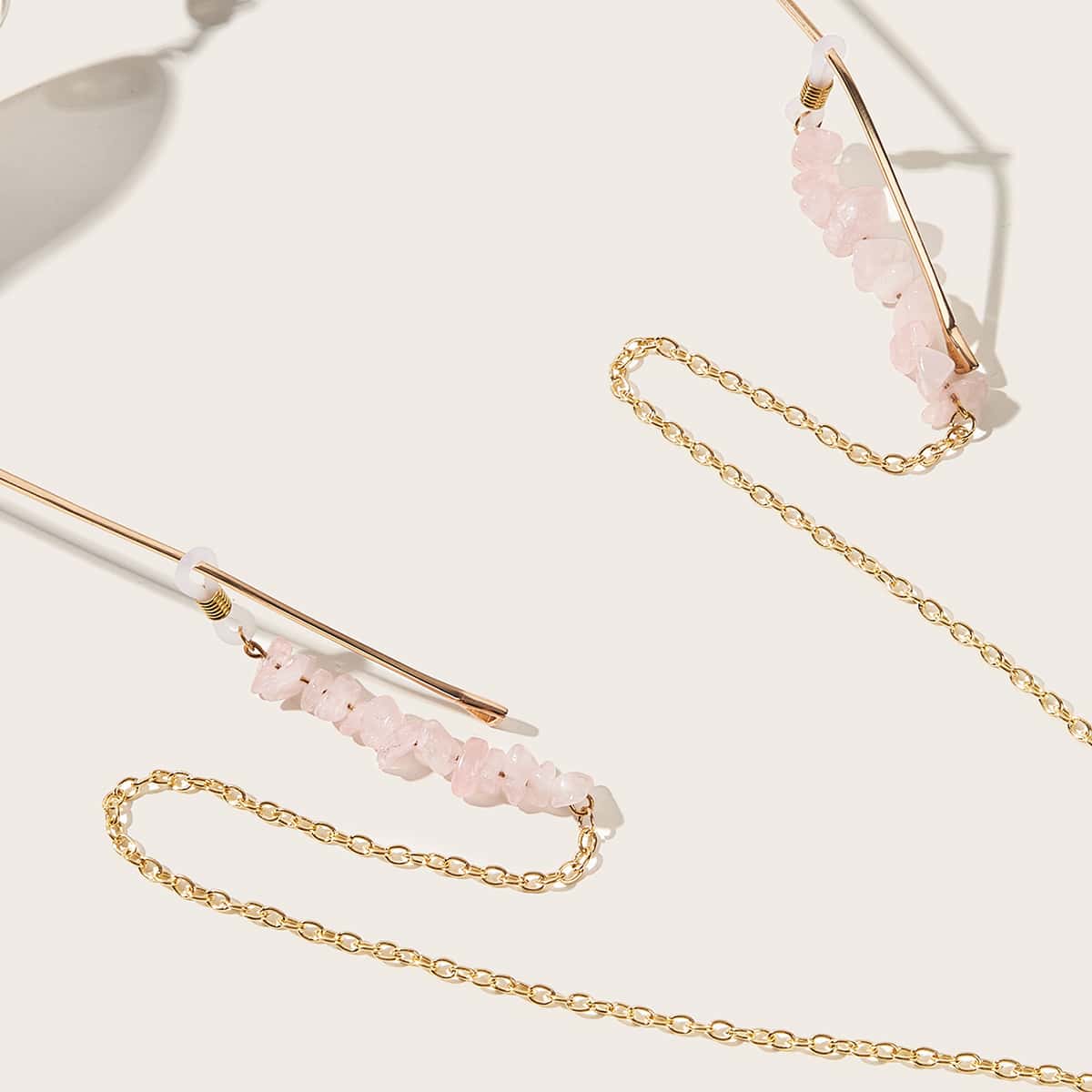 

Stone Beaded Glasses Chain, Gold