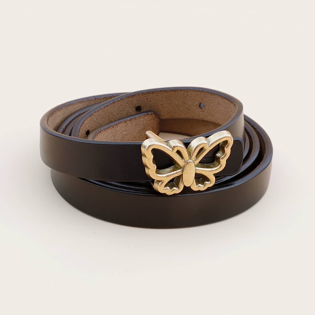 

Butterfly Decor Buckle Belt, Black