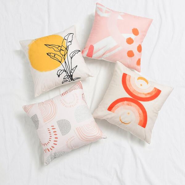 

1pc Abstract Painting Cushion Cover Without Filler, Multicolor