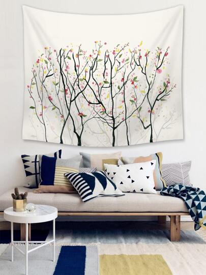 Tree Branch Print Tapestry