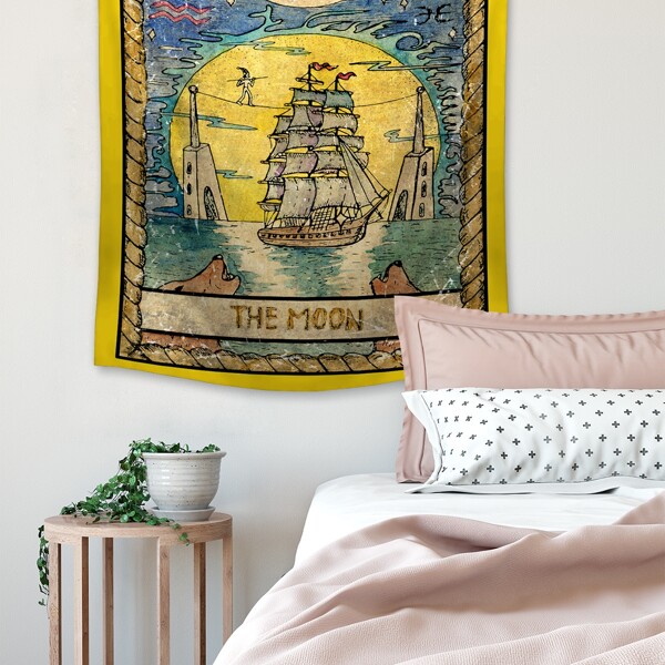 

Sailboat & Moon Print Tapestry