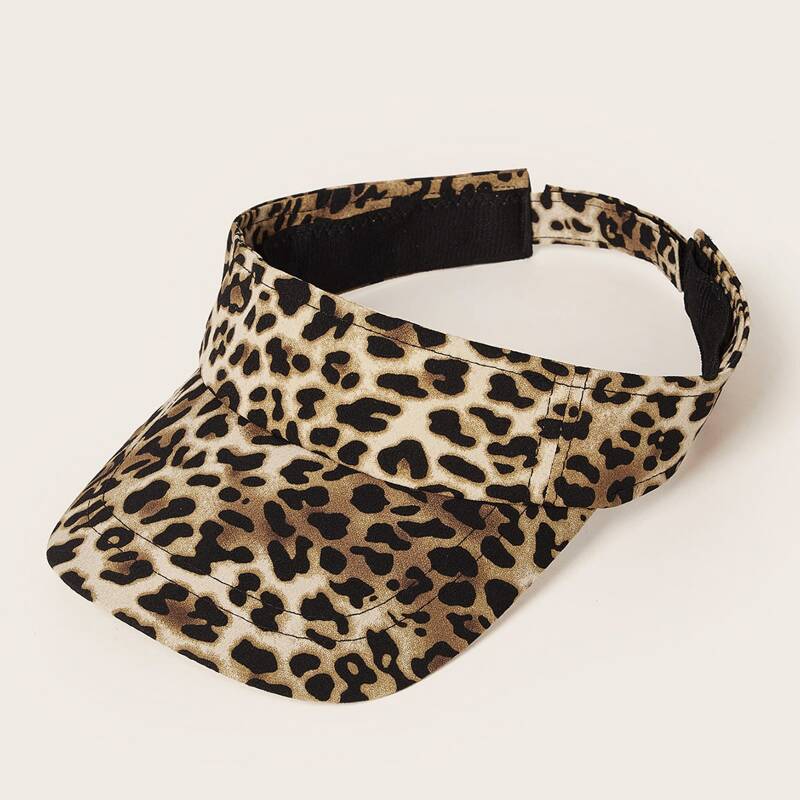 

Leopard Pattern Visor Hat, Multicolor