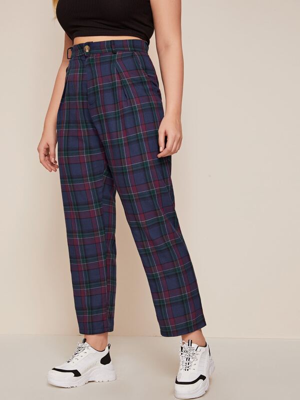shein plaid pants