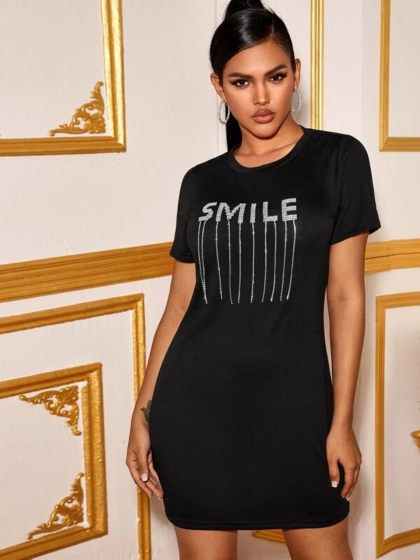 sequin fringe bodycon dress