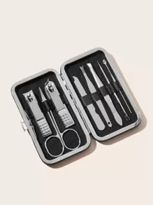 8pcs Silver Portable Nail Clipper Set, Premium Stainless Steel Ultra Sharp Sturdy Curved Edge Cutter Trimmer Fingernail And Toenail Clipper Cutters, Fingernail Clipper Cutters Sets With Nail File Sharp - Silver - View 1
