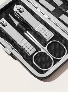 8pcs Silver Portable Nail Clipper Set, Premium Stainless Steel Ultra Sharp Sturdy Curved Edge Cutter Trimmer Fingernail And Toenail Clipper Cutters, Fingernail Clipper Cutters Sets With Nail File Sharp - Silver - View 3