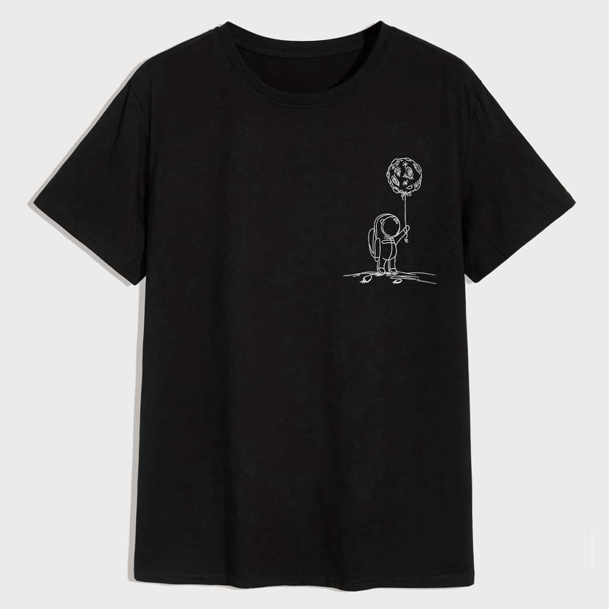 

Guys Graphic Print Tee, Black