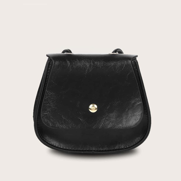

Minimalist Flap Saddle Bag, Black