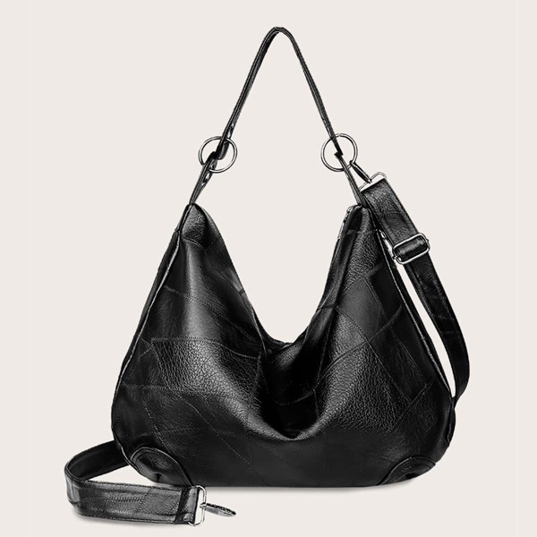 

Minimalist Stitch Detail Tote Bag, Black