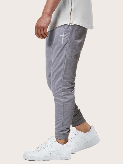 Men Letter Graphic Drawstring Sweatpants