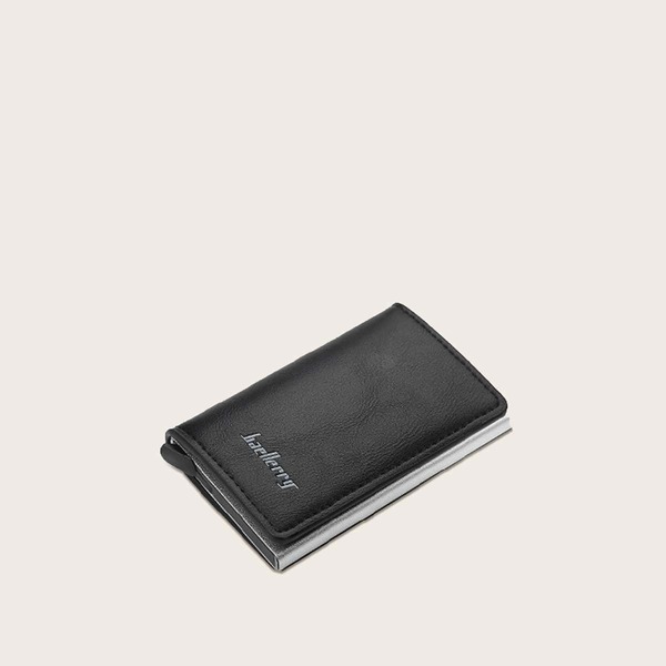 

Fold Over Purse With Structured Card Holder, Black