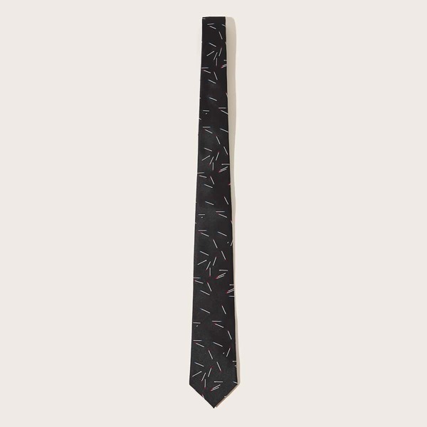 

Men Matches Pattern Tie, Black