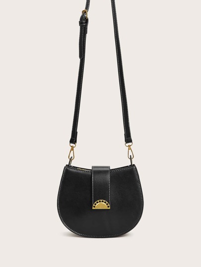 Leather Look Crossbody Bag