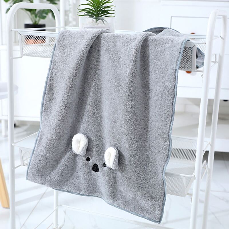 

1pc Ear Decor Cartoon Face Towel, Multicolor