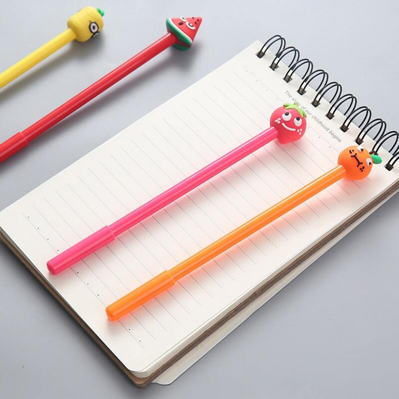 

4pcs Cartoon Fruit Head Gel Pen