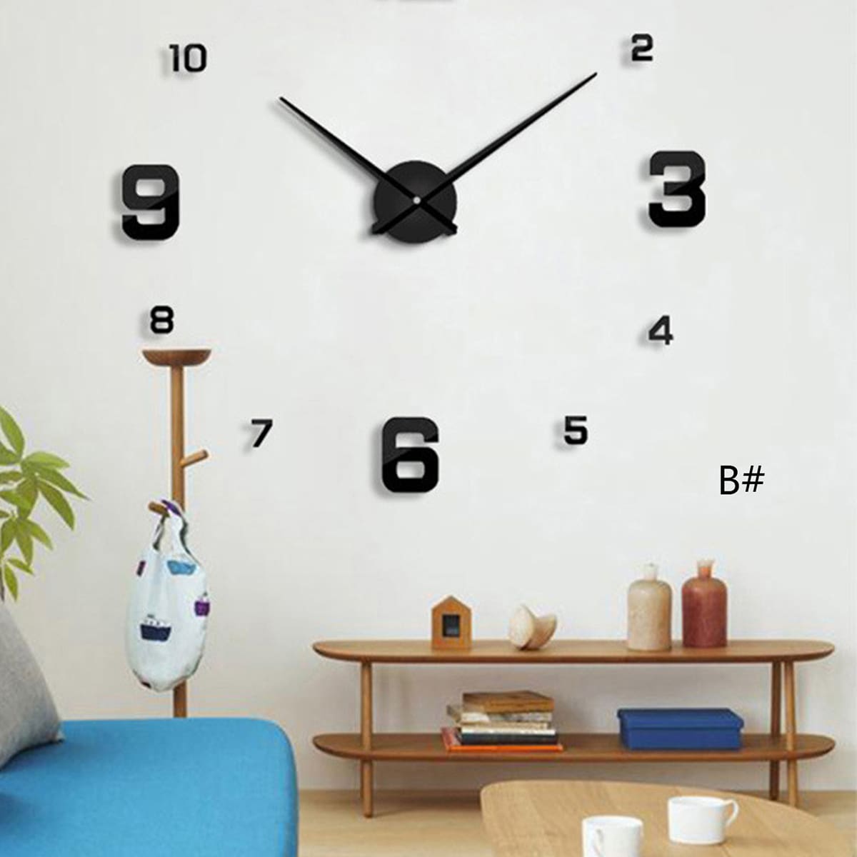 

1pc Mirror Surface Wall Clock, Multicolor