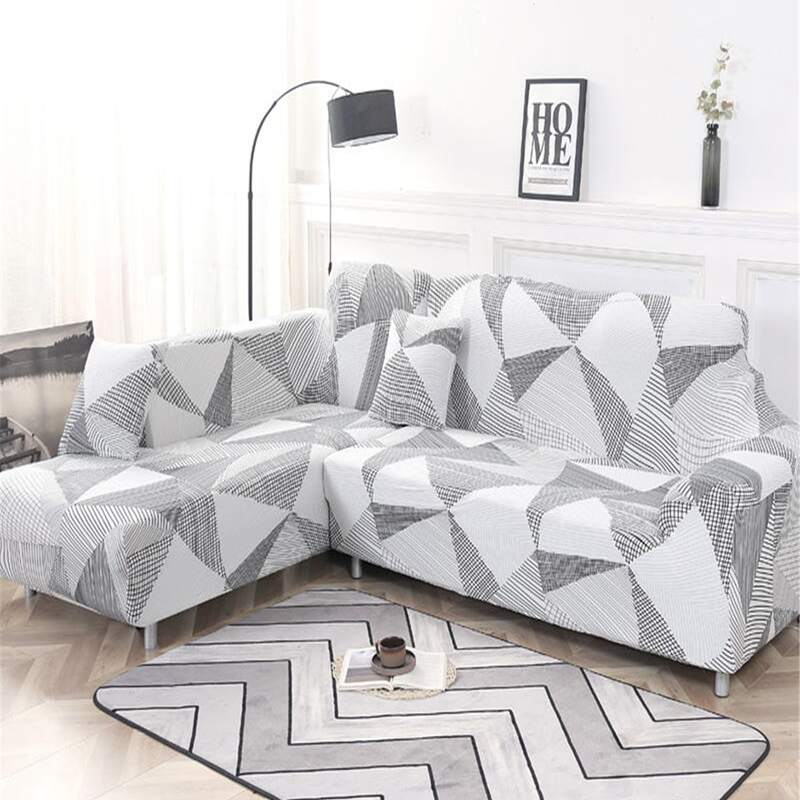 

1pc Stripe Triangle Pattern Stretchy Sofa Cover, Multicolor