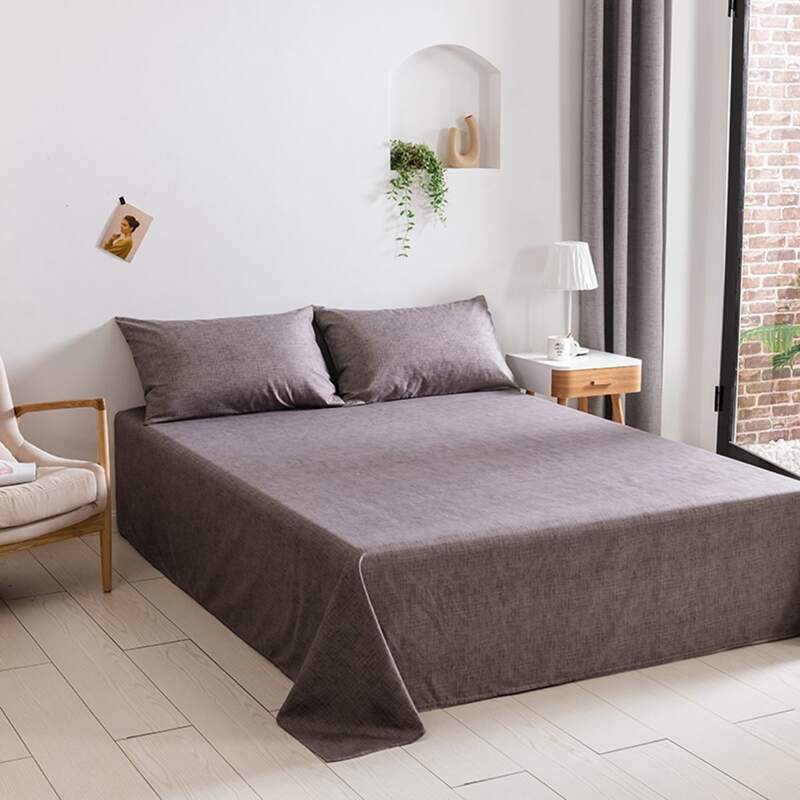 

1pc Plain Flat Sheet, Grey