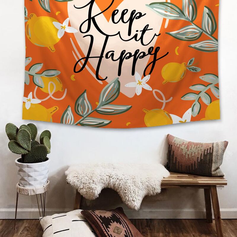 

Lemon & Letter Graphic Tapestry