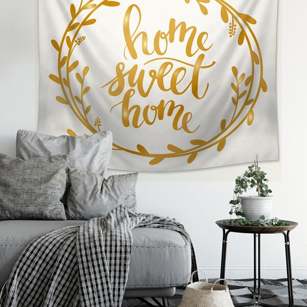 

Leaf & Letter Graphic Tapestry