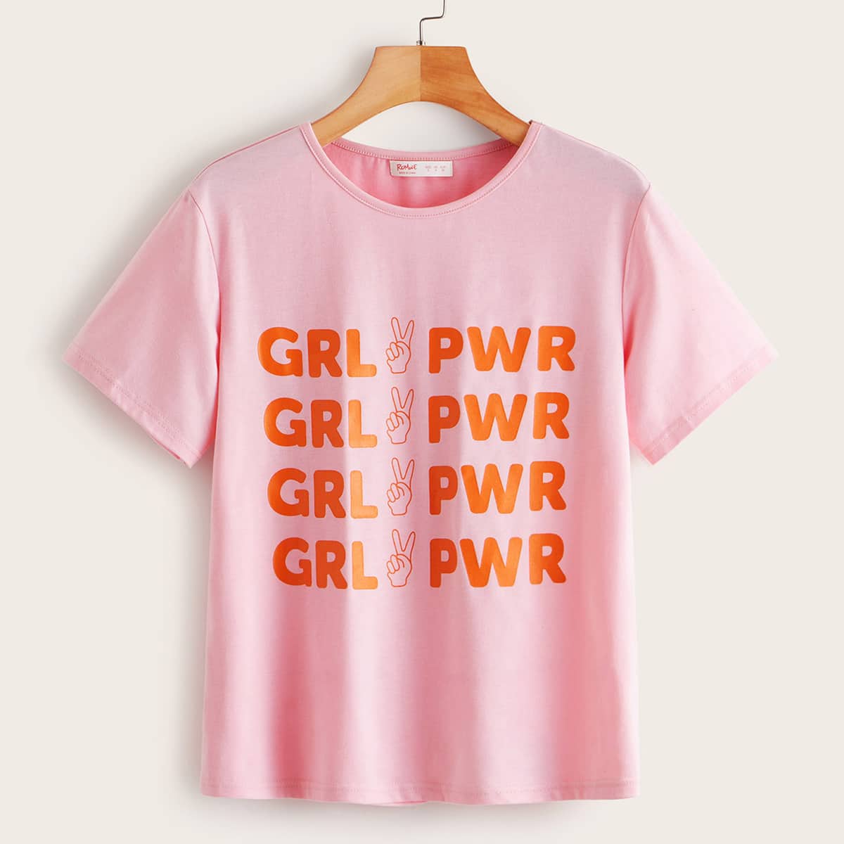 

Letter Graphic Pink Tee