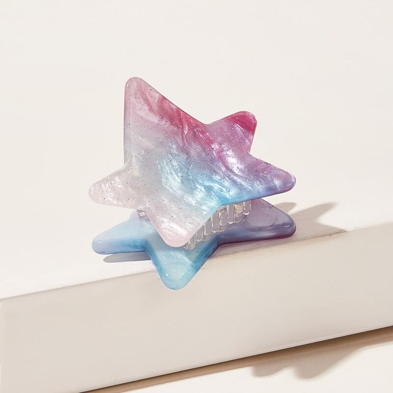 

Glitter Ombre Star Hair Claw, Multicolor