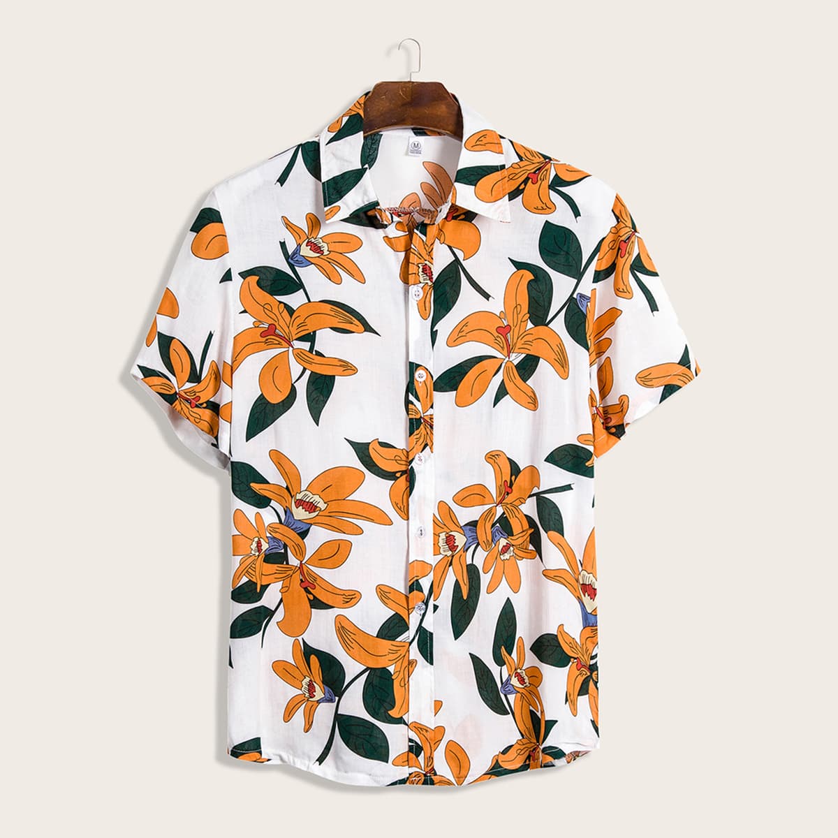 

Guys Floral Print Shirt, Multicolor