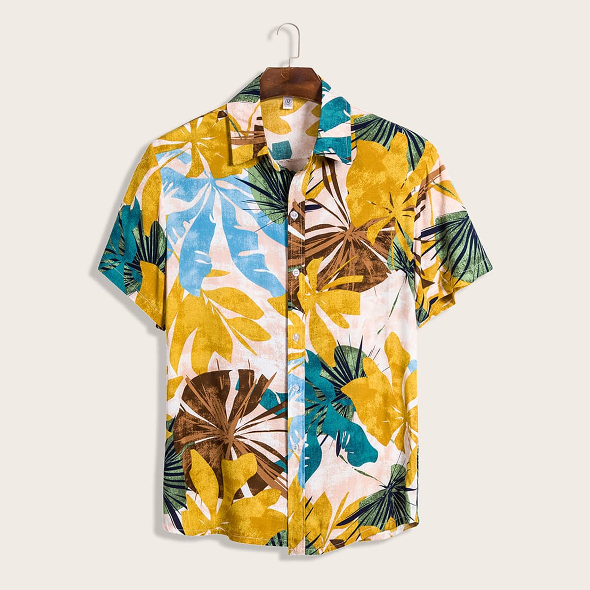 

Guys Tropical Print Hawaii Shirt, Multicolor