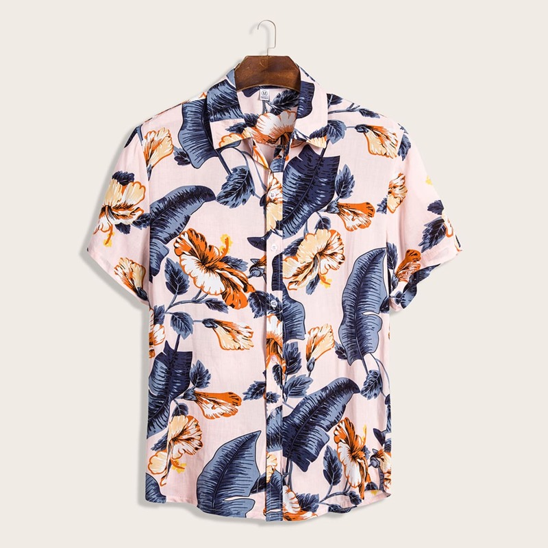 

Guys Floral Print Shirt, Multicolor