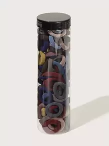 100pcs Simple Solid Hair Tie Casual,Woman Head Accessories, Woman Hair Accessories Ponytail Holders Hair Elastics Hair Rubber Bands Scrunchies Hair Rope Elastic Hair Tie, Hair Bobbles Hair Ties Gym Beauty Makeup Woman Accessories