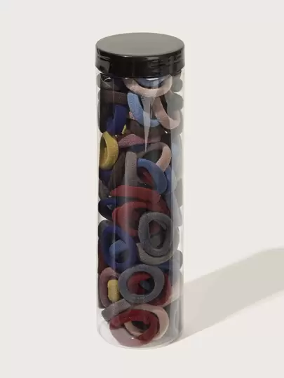 100pcs Simple Solid Hair Tie Casual,Woman Head Accessories, Woman Hair Accessories Ponytail Holders Hair Elastics Hair Rubber Bands Scrunchies Hair Rope Elastic Hair Tie, Hair Bobbles Hair Ties Gym Beauty Makeup Woman Accessories