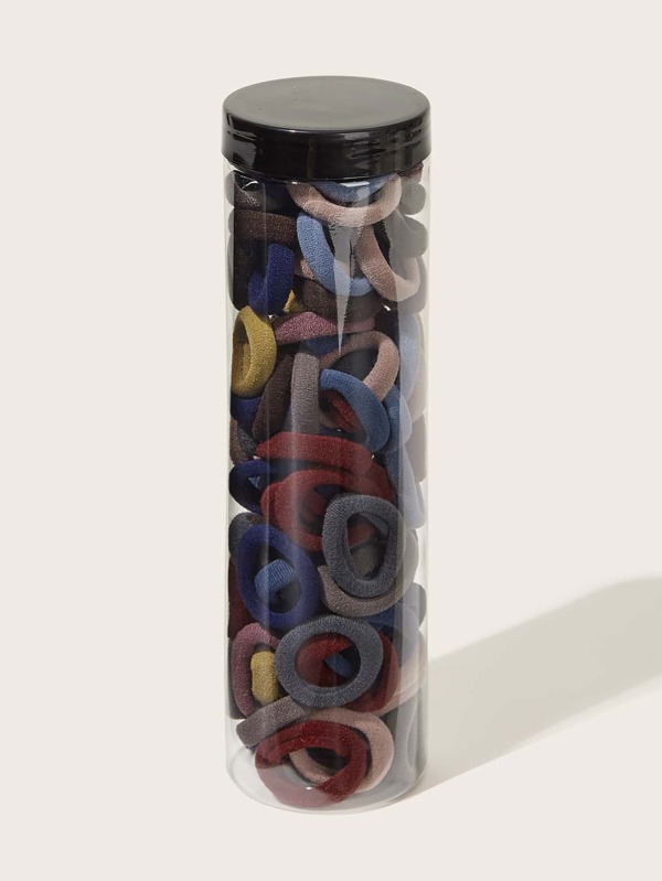 100 قطعة ربطات شعر بسيطة ذات لون واحد، إكسسوارات رأس للنساء، إكسسوارات شعر للنساء حاملات ذيل الحصان، أربطة مطاطية للشعر، أربطة شعر مجعدة، حبال شعر مطاطية، ربطات شعر