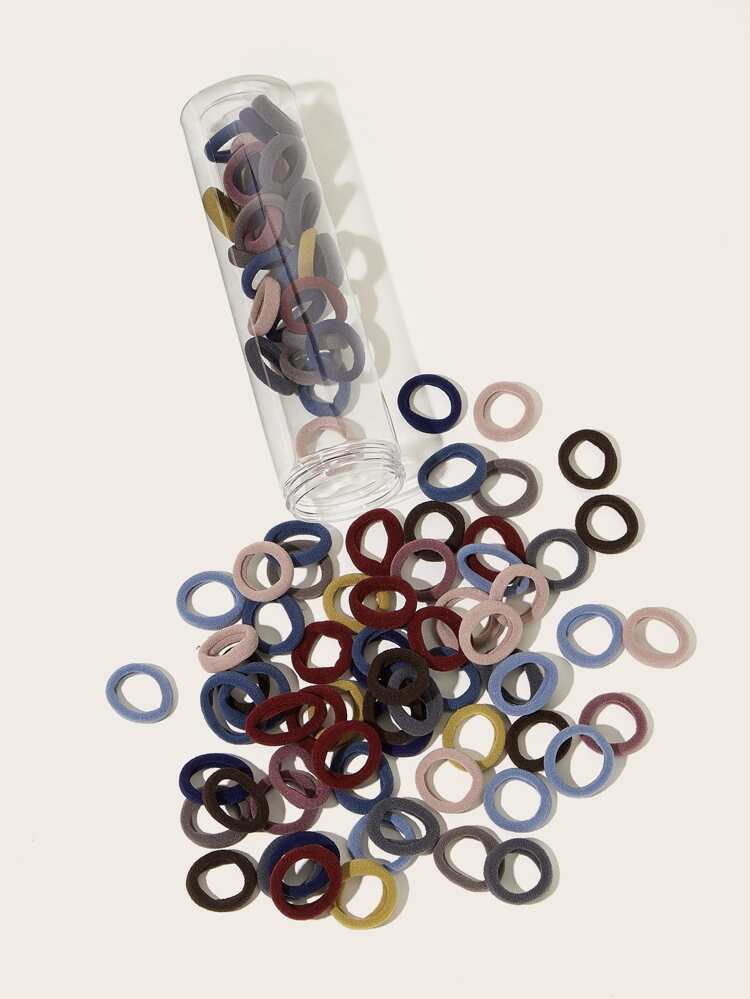 100pcs Simple Solid Hair Tie Casual,Woman Head Accessories, Woman Hair Accessories Ponytail Holders Hair Elastics Hair Rubber Bands Scrunchies Hair Rope Elastic Hair Tie, Hair Bobbles Hair Ties Gym Beauty Makeup Woman Accessories Elastic Band,Summer,Holiday,Travel