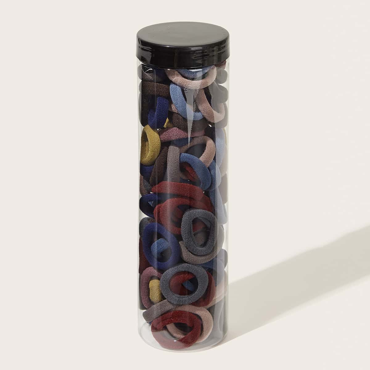 

100pcs Simple Solid Hair Tie, Multicolor