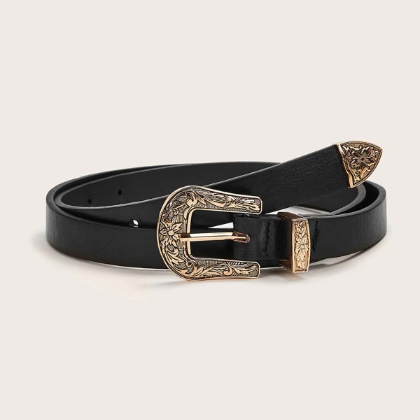 

Solid Western Belt, Black