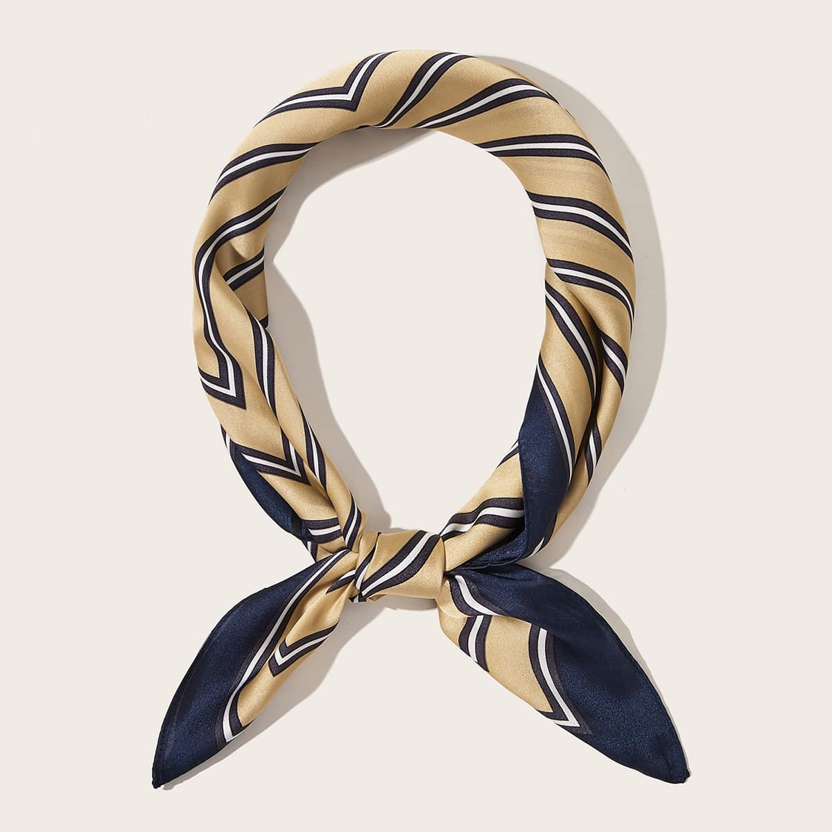 

Striped Pattern Bandana, Multicolor