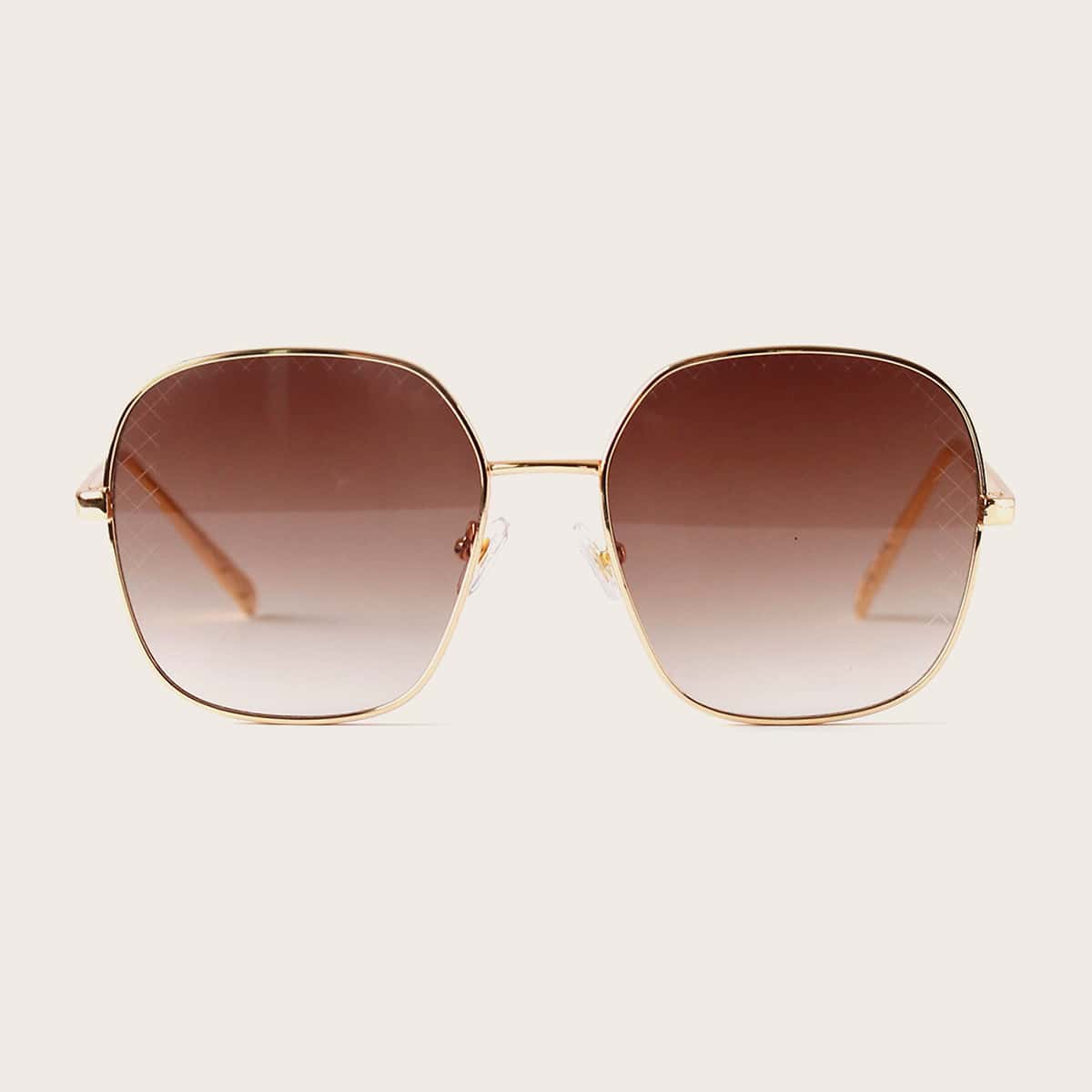 

Metal Frame Sunglasses With Case, Brown