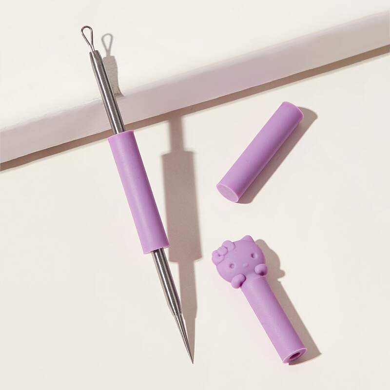 

Double-headed Stainless Steel Acne Needle, Purple