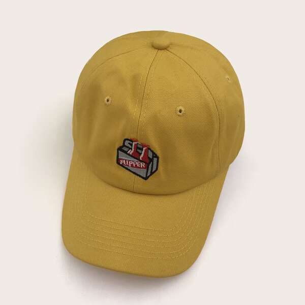 

Men Letter Embroidery Baseball Cap, Yellow