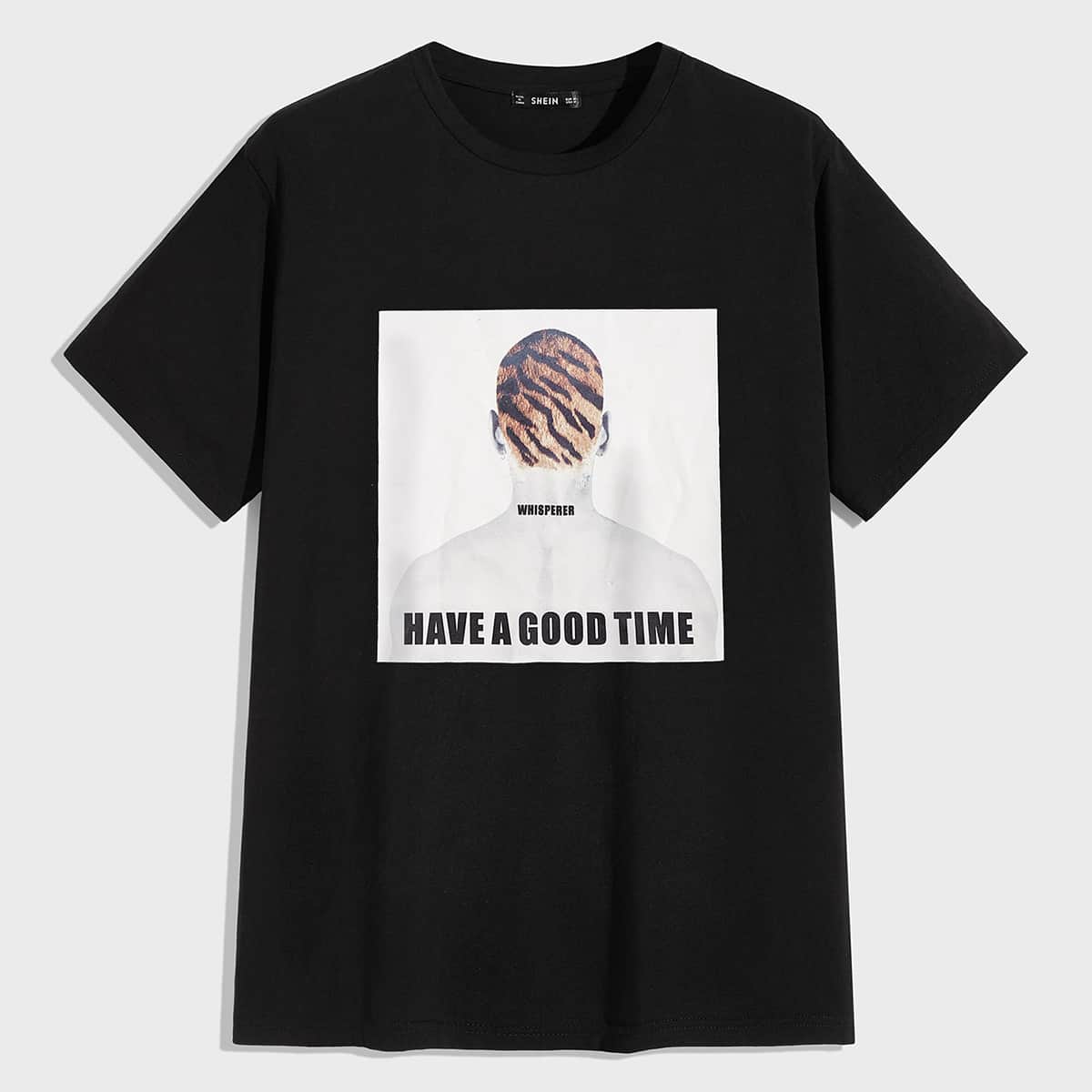 

Guys Letter and Figure Graphic Tee, Black