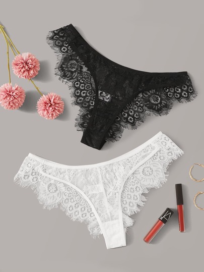 2pack Floral Lace Panty Set