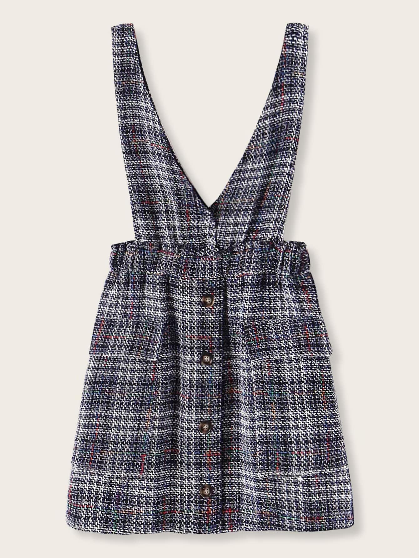 shein bib pocket front overall dress