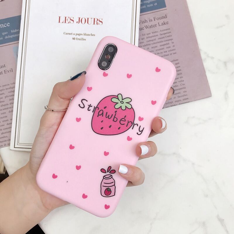 

Cartoon Graphic iPhone Case, Pink