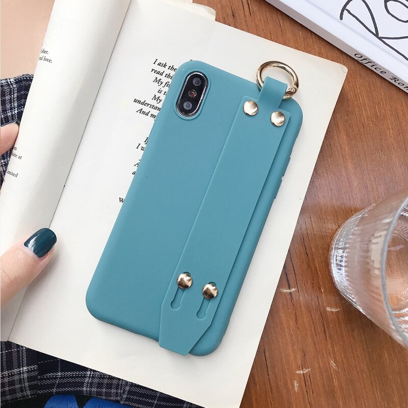 

Solid Strap iPhone Case, Blue