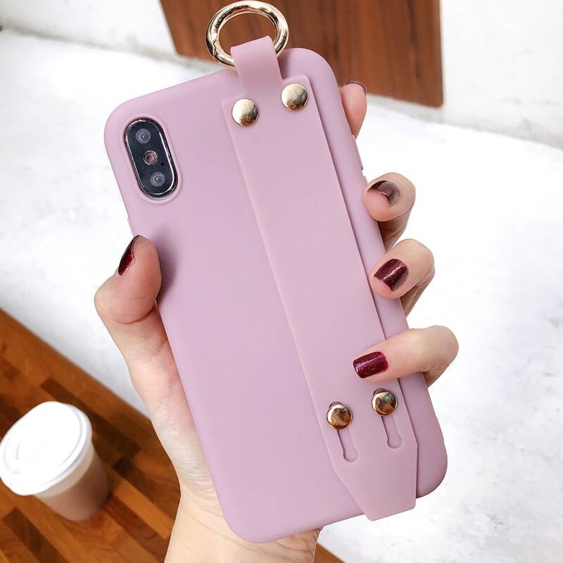 

Solid Strap iPhone Case, Purple