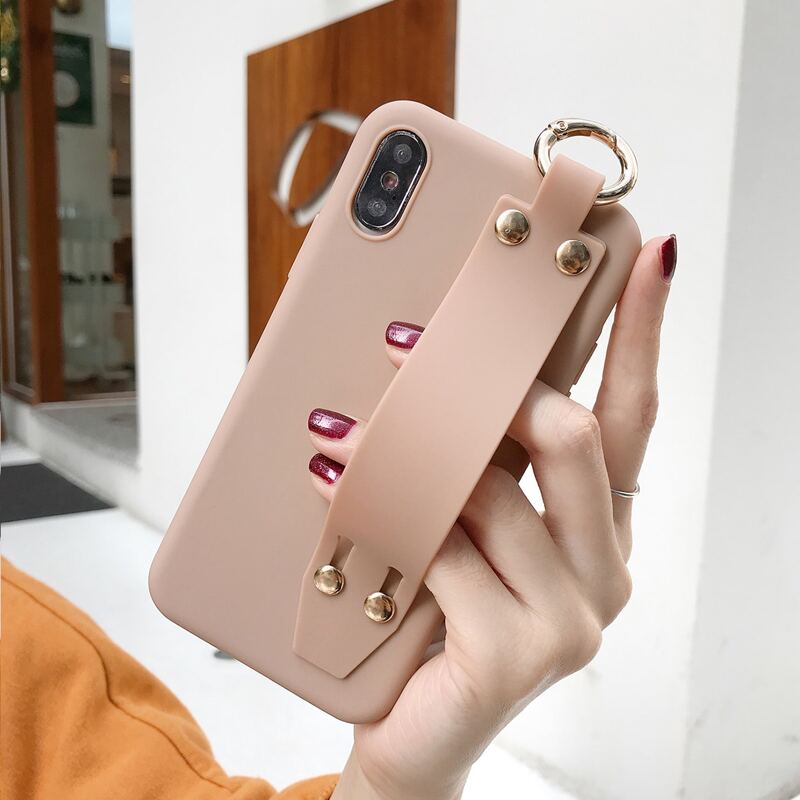 

Solid Strap iPhone Case, Pink