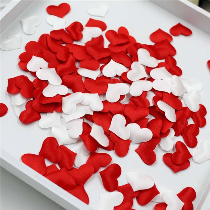 

100pcs Heart Shaped Confetti Throwing Petal, Multicolor