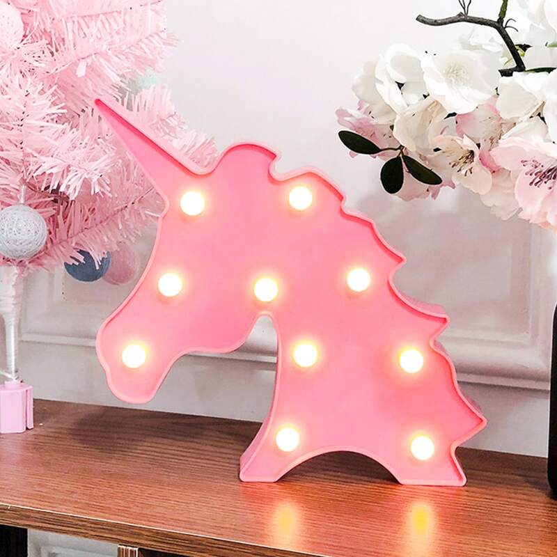 

Unicorn Shaped Night Light, Pink